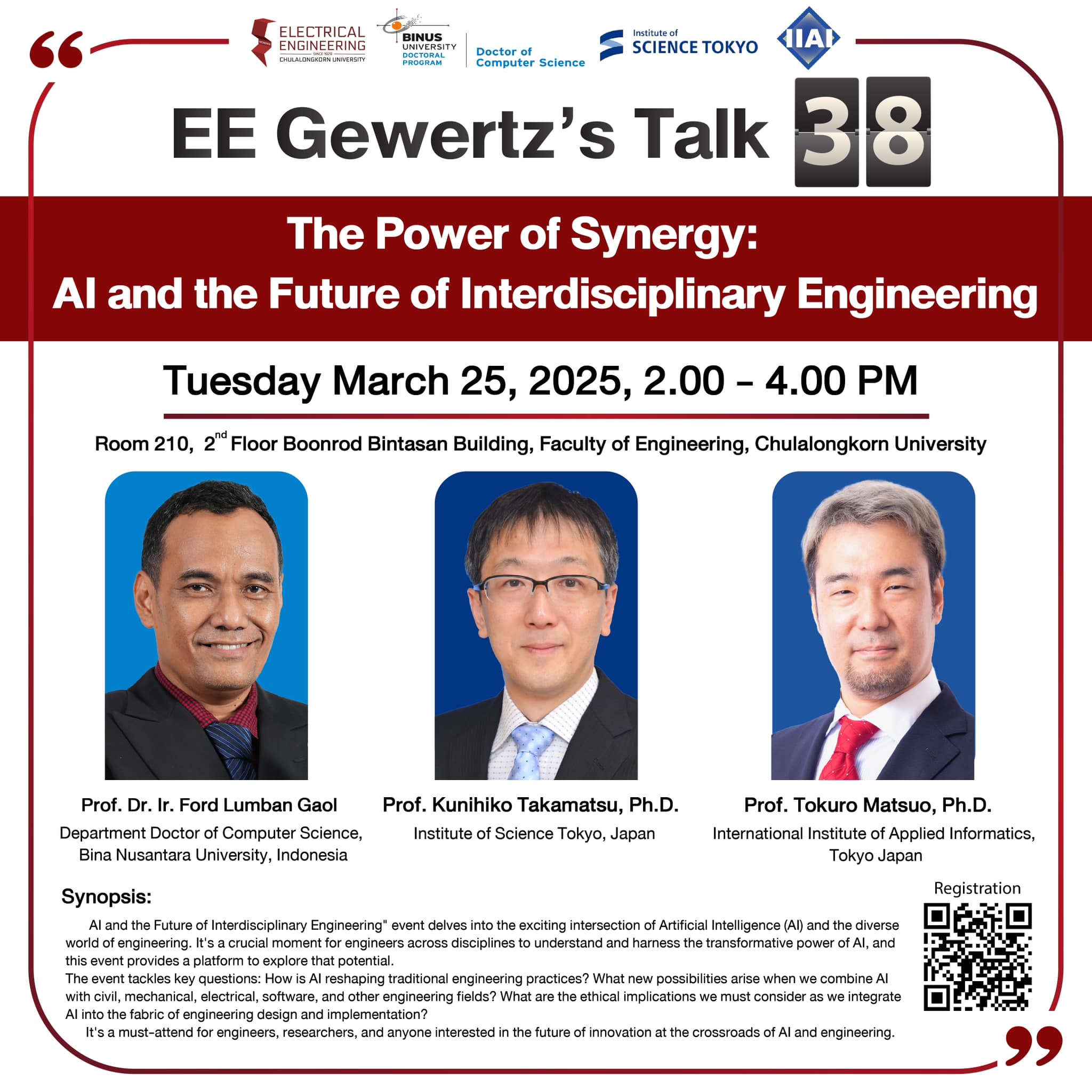 EE Gewert Talk 38 “The Power of Synergy: AI and the Future of Interdisciplinary Engineering”